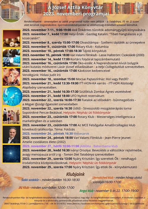 novemberi programjaink