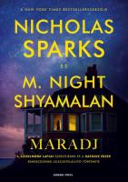 Nicholas Sparks – M. Night Shyamalan: Maradj